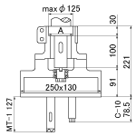 Dimension chart of A180