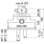 Dimension chart of model A260