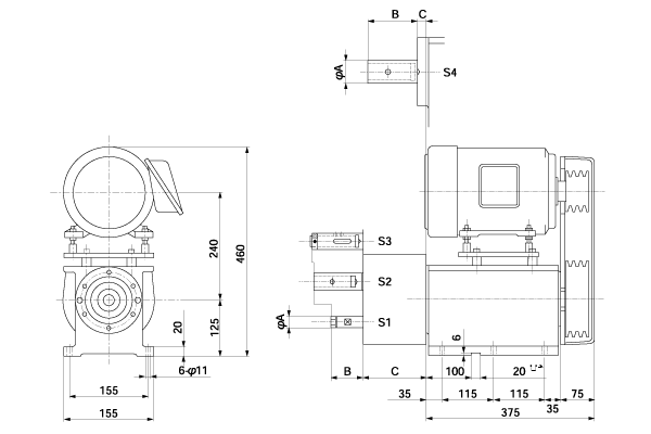 MD 40 Dimensional drawing