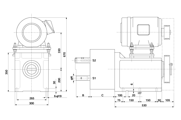 MD60 type dimensions