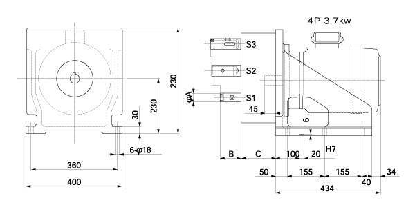 MID50 type dimensions