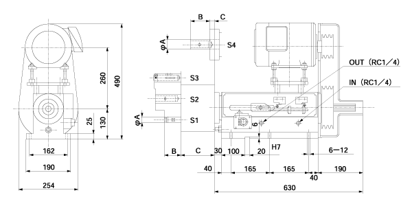 MQD 40 Dimensional drawing